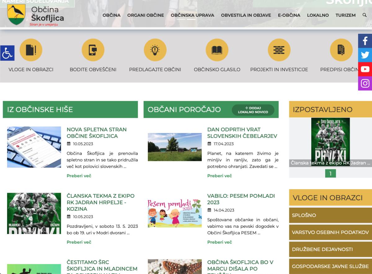 Nova spletna stran Občine Škofljica